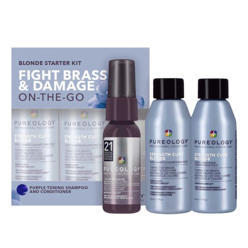 Pureology Blonde Starter Kit Travel Sized Purple Shampoo and Conditioner
